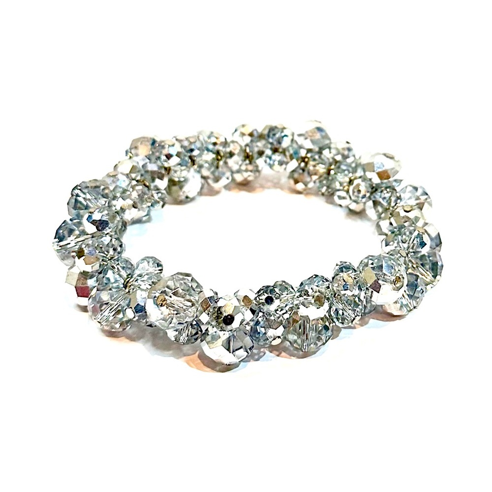 WHITE HOUSE BLACK MARKET Crystal Bauble Elastic Bracelet 💎 SPARKLY!💎​ - Picture 5 of 7